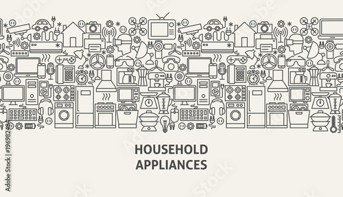 Household Appliances Banner Concept