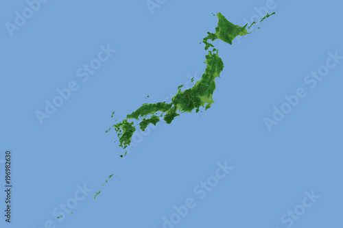 Obraz na płótnie 日本列島の地図