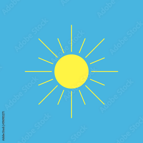 sun icon, vecror illustration