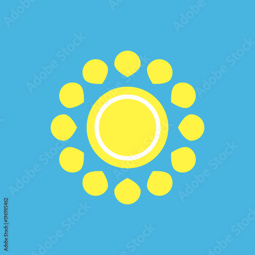 sun icon, vecror illustration photo