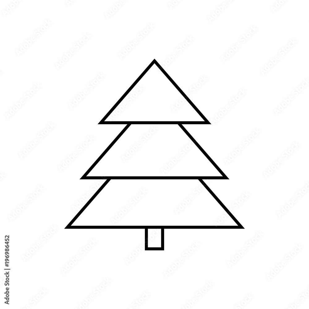 Xmas tree line icon. New year tree icon , fir-tree line icon Xmas tree line icon. New year tree icon , fir-tree line icon