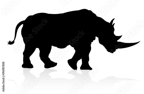 Rhino Animal Silhouette