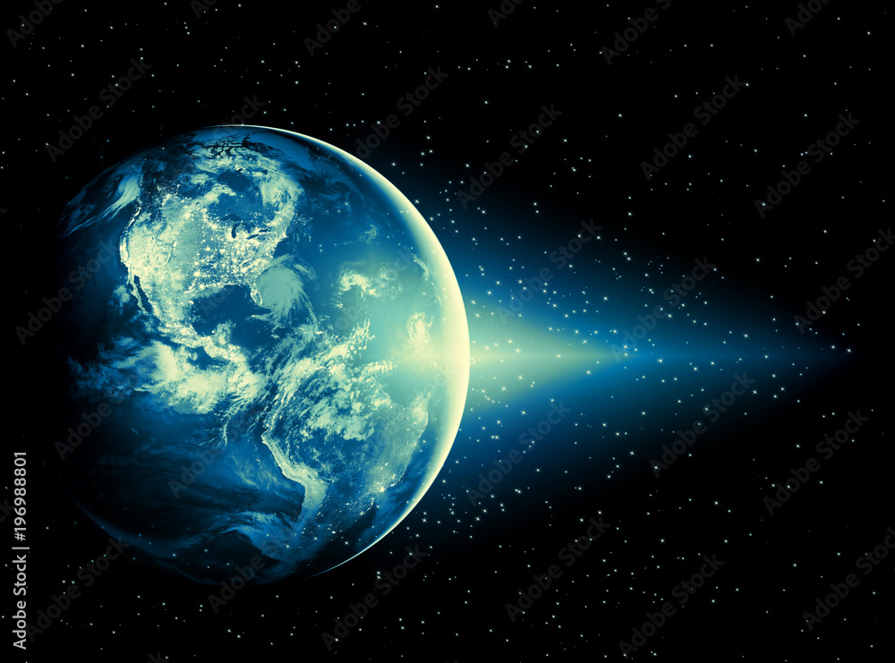 Naklejka premium Earth from Space. Best Internet Concept of global business from concepts series. Elements of this image furnished by NASA. 3D illustration