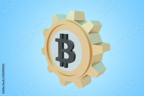 Bitcoin 3D Illustration Isolated