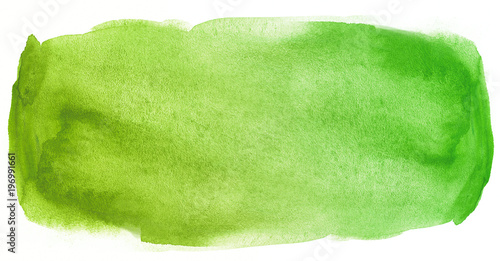 Watercolor texture stain green with water color blots and wet paint