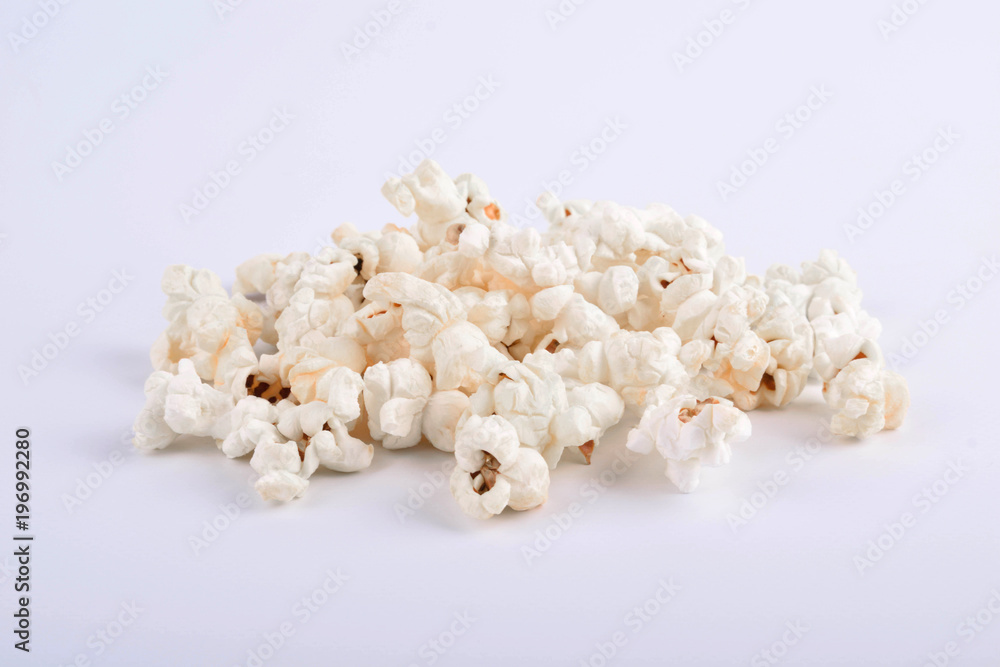  a bunch of popcorn on a gray background