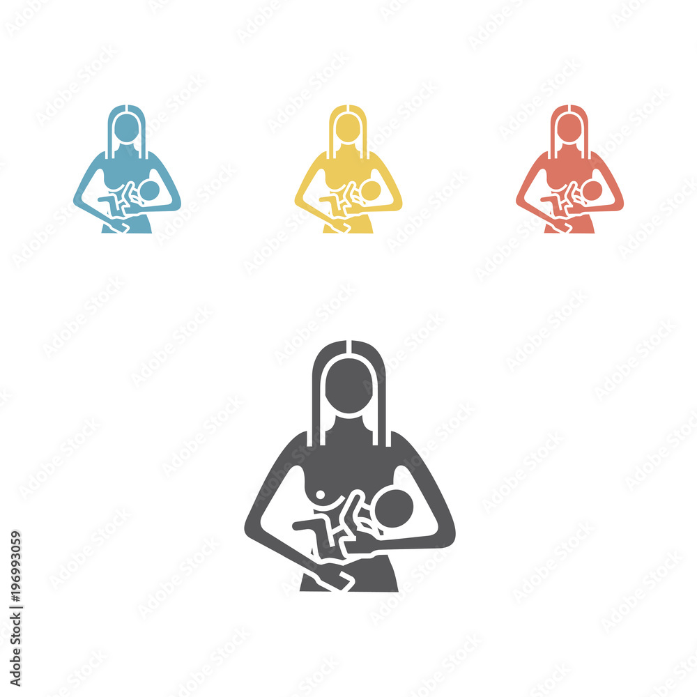 Breastfeeding icon. Vector illustration for websites. Breastfeeding icon. Vector illustration for websites.