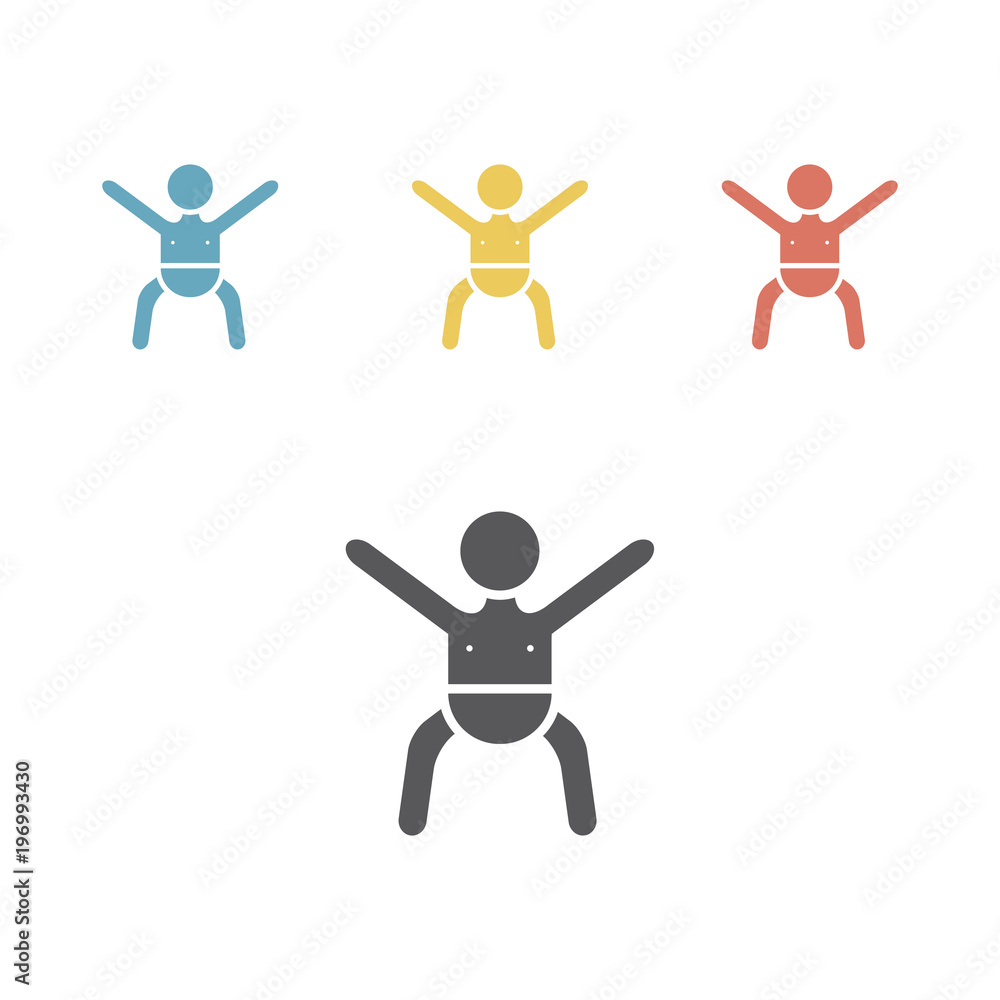 Baby flat icon. Vector illustration for websites. Baby flat icon. Vector illustration for websites.