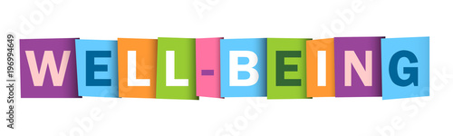 WELL-BEING Vector Letters Icon