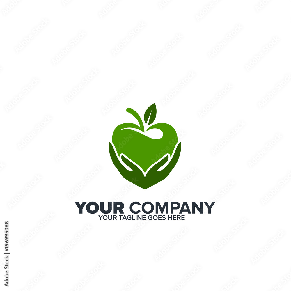 Abstract green apple icon for diet, healthy and many graphic template Abstract green apple icon for diet, healthy and many graphic template