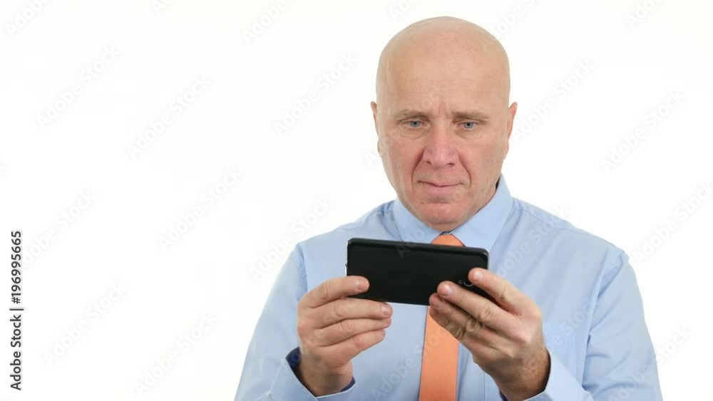 Businessperson with Cellphone Reading Email with Good News and Gesturing Happy Businessperson with Cellphone Reading Email with Good News and Gesturing Happy