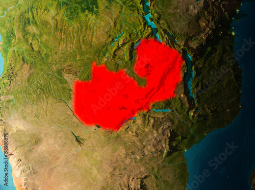Orbit view of Zambia