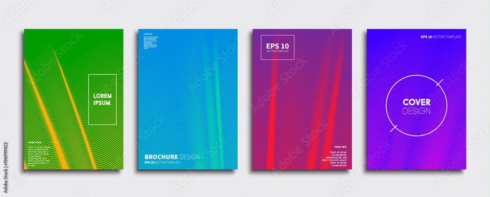 Vector cover designs. Future Poster template. Smartphone modern background set.
