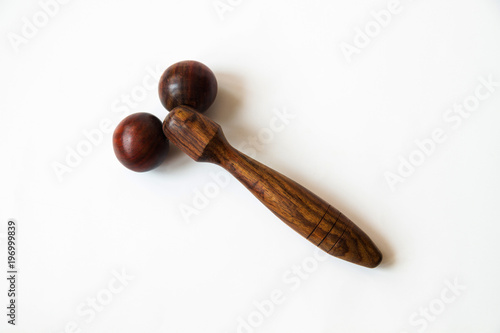 Wooden hand-held massager