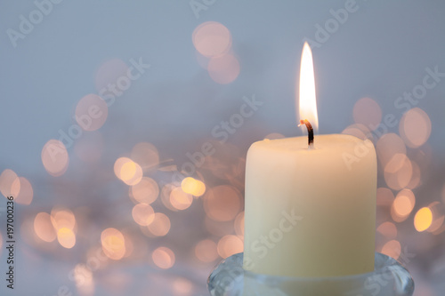 Light abstract blur with candle