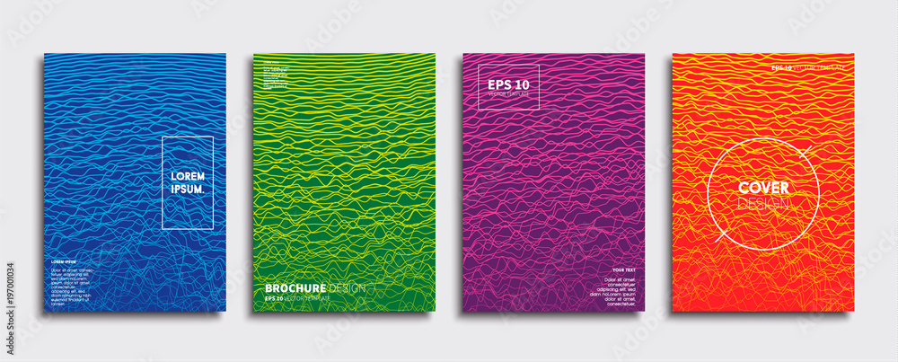 Vector cover designs. Future Poster template. Smartphone modern background set.