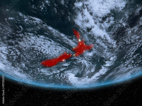 New Zealand at night