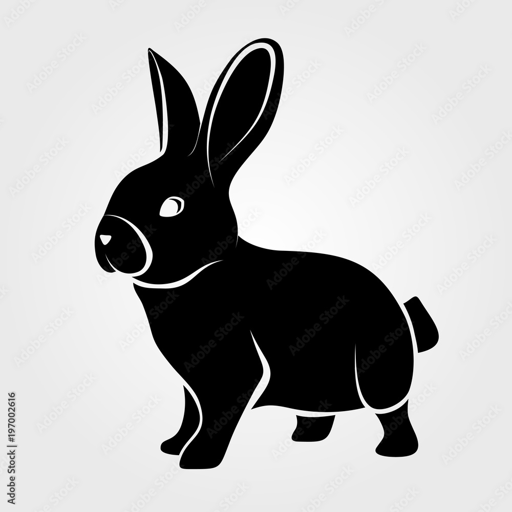 Bunny, rabbit icon isolated on white background. Bunny, rabbit icon isolated on white background.