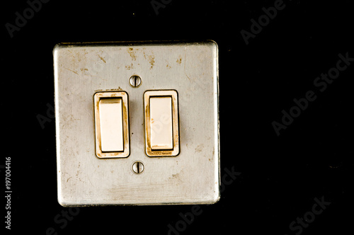 Fotografie Close-up of elctric switch interruptor