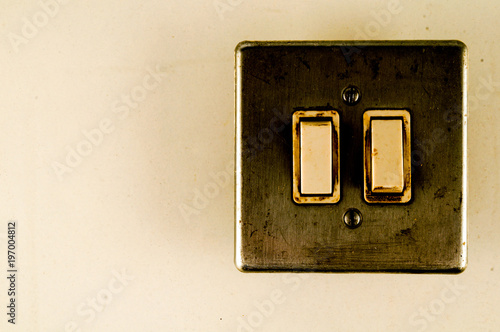 Obraz na plátně Close-up of elctric switch interruptor