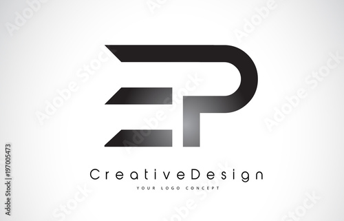 Schilderij op canvas EP E P Letter Logo Design