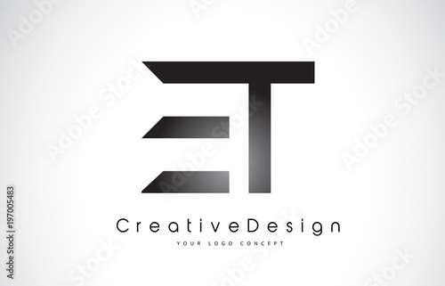 ET E T Letter Logo Design. Creative Icon Modern Letters Vector Logo. photo