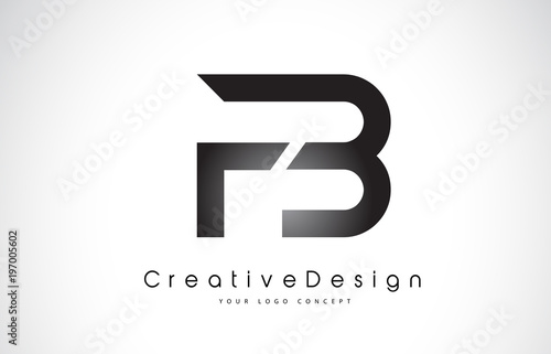 FB F B Letter Logo Design. Creative Icon Modern Letters Vector Logo.