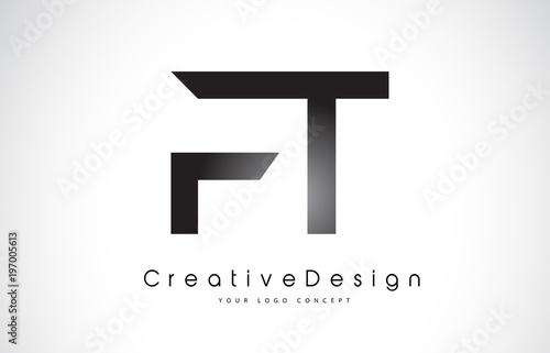 FT F T Letter Logo Design. Creative Icon Modern Letters Vector Logo.