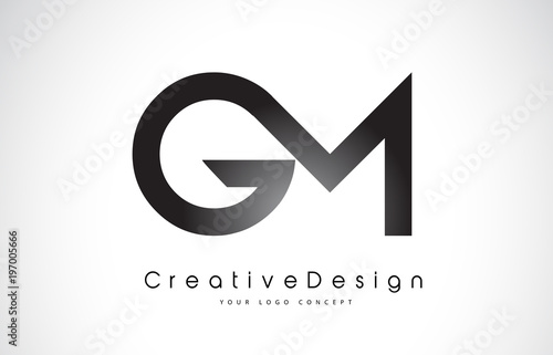 GM G M Letter Logo Design. Creative Icon Modern Letters Vector Logo. photo