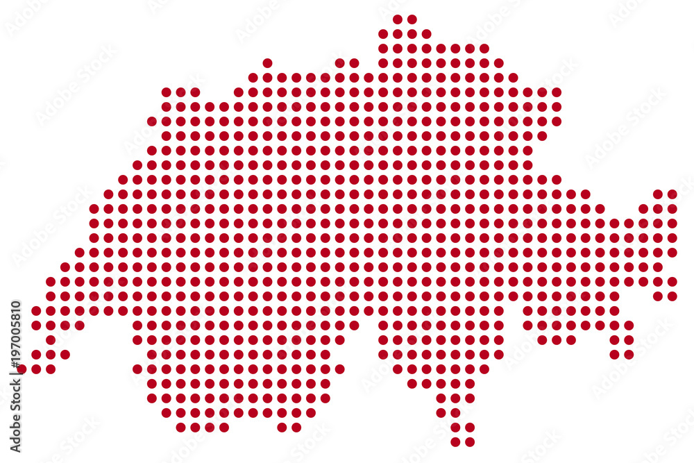 Schweiz Landkarte Punkte abstrakt