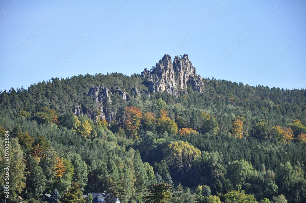 Bohemian Paradise, the highest rock formation in the Czech Republic,, Suche skaly