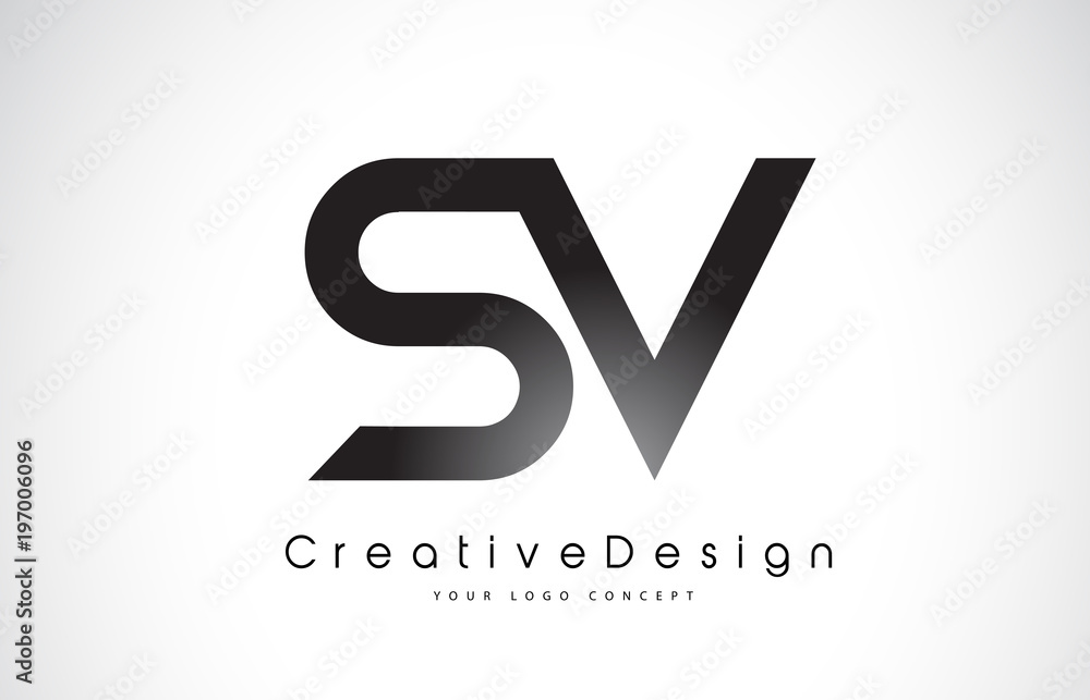 SV S V Letter Logo Design. Creative Icon Modern Letters Vector Logo. SV S V Letter Logo Design. Creative Icon Modern Letters Vector Logo.