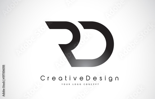RD R D Letter Logo Design. Creative Icon Modern Letters Vector Logo.