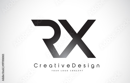 RX R X Letter Logo Design. Creative Icon Modern Letters Vector Logo. photo