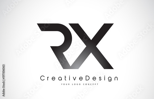 RX R X Letter Logo Design. Creative Icon Modern Letters Vector Logo.