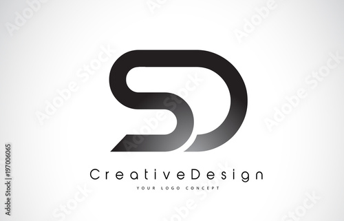 Tableau sur toile SD S D Letter Logo Design