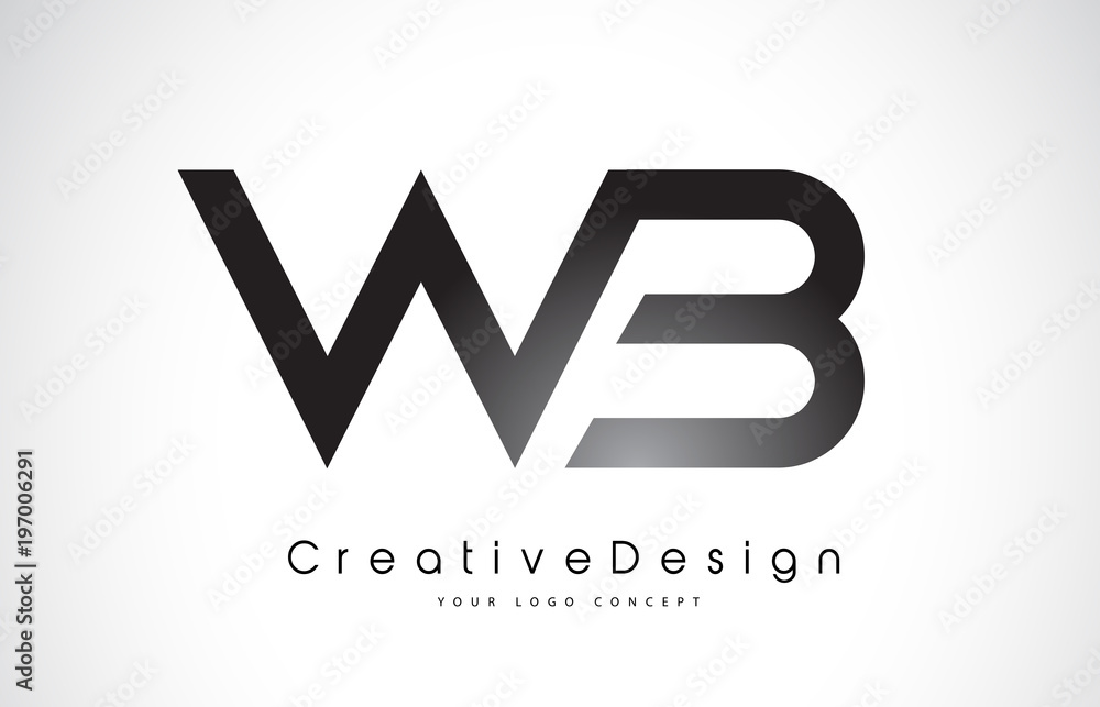 WB W B Letter Logo Design. Creative Icon Modern Letters Vector Logo. WB W B Letter Logo Design. Creative Icon Modern Letters Vector Logo.