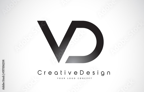 VD V D Letter Logo Design. Creative Icon Modern Letters Vector Logo.