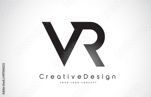 VR V R Letter Logo Design. Creative Icon Modern Letters Vector Logo.