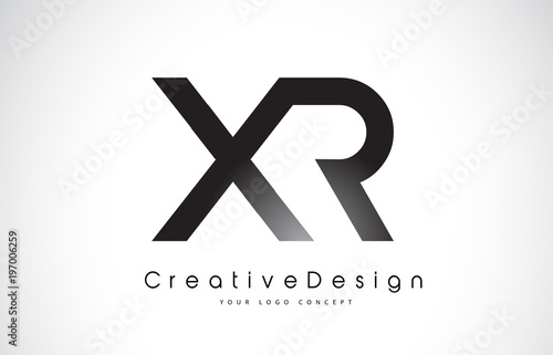 XR X R Letter Logo Design. Creative Icon Modern Letters Vector Logo.