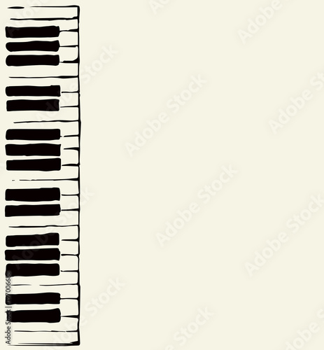 Piano Keys. Vector drawing