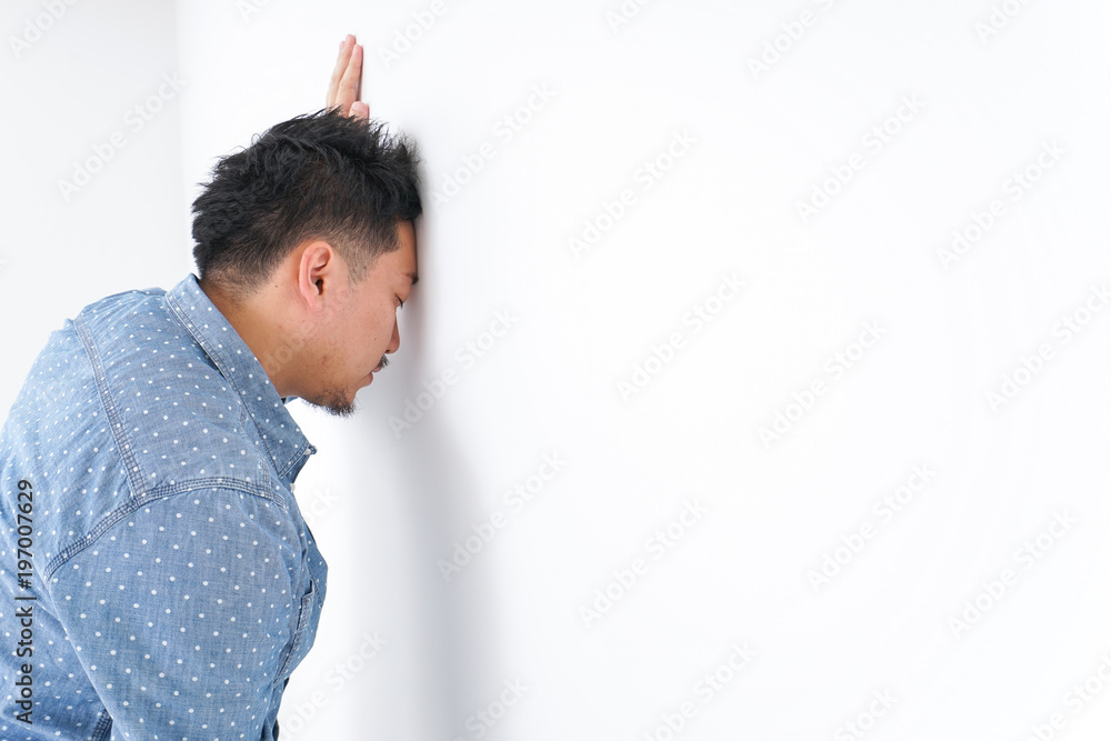 Man suffering from illness Man suffering from illness