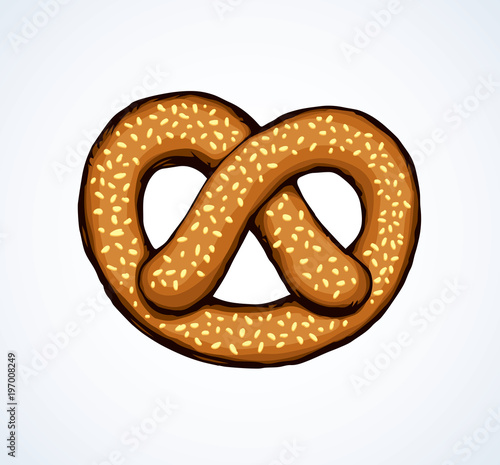 Pretzel. Vector drawing