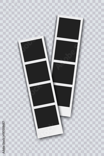 Photo frame vector realistic illustration