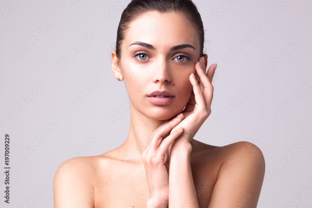 closeup portrait of beautyful woman with clean fresh skin closeup portrait of beautyful woman with clean fresh skin