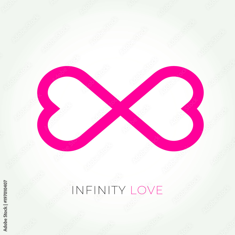 Infinity love logo. Valentine and relationship vector icon. Infinity love logo. Valentine and relationship vector icon.