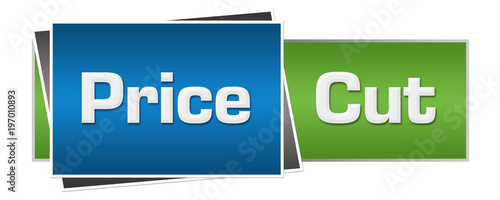 Price Cut Green Blue Horizontal 