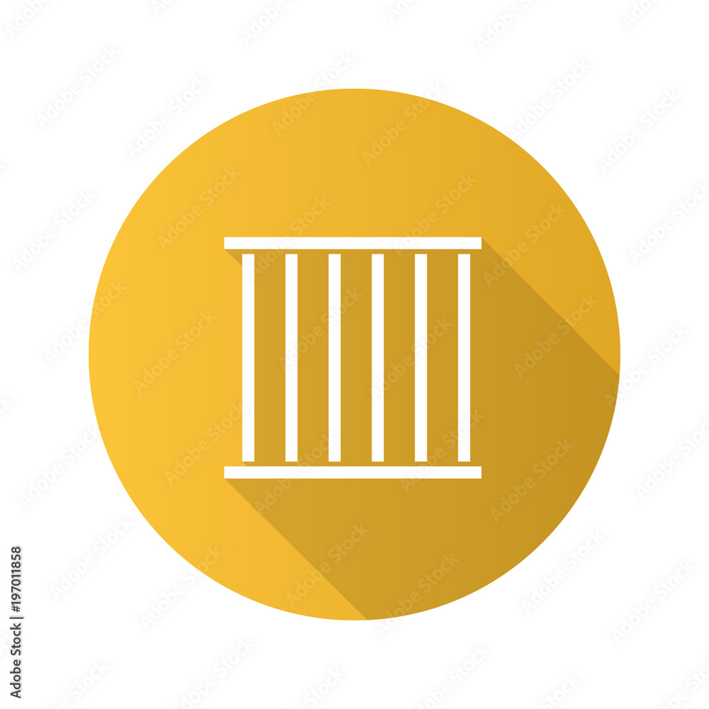 Prison bars flat design long shadow glyph icon Prison bars flat design long shadow glyph icon