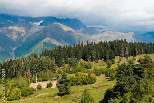 caucasus mountain landscape in Georgia