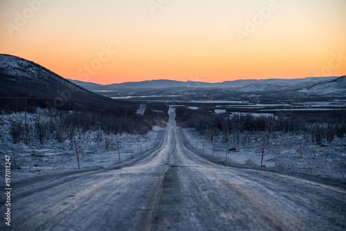 Straße in Lappland